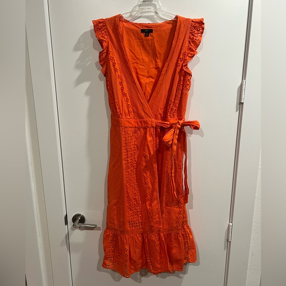 J. Crew Eyelet Midi Dress
